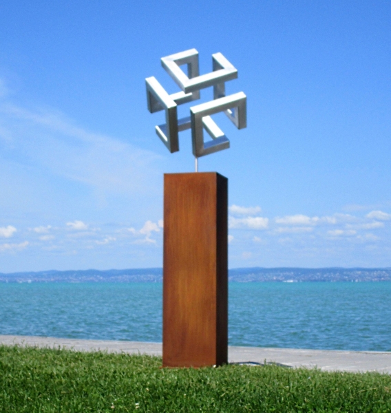 Cube artwork stainless steel